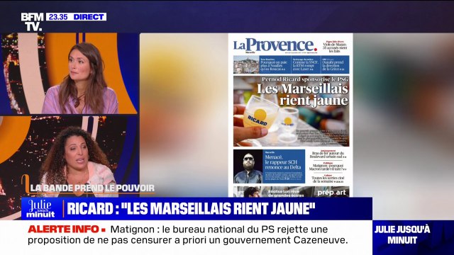 LA BANDE PREND LE POUVOIR - Ricard: Les Marseillais rient jaune