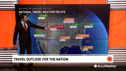 Storms to cause travel delays in parts of the US this Wednesday