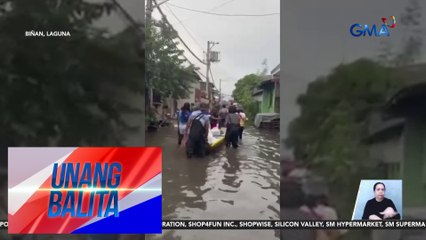 Mabagal na paghupa ng baha sa Brgy. Dela Paz, problema pa rin ng mga residente | Unang Balita