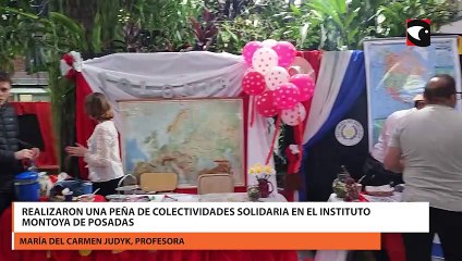 Realizaron una Peña de Colectividades solidaria en el Instituto Montoya de Posadas