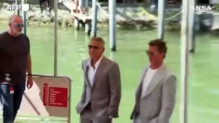 Download Video: Mostra di Venezia, Brad Pitt e George Clooney sbarcano al Lido