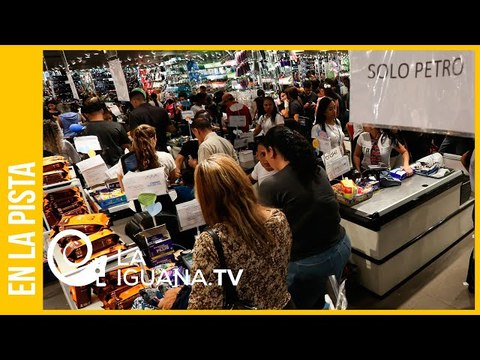 Así son las colas en el centro de Caracas para pagar con Petro (+Biopago)