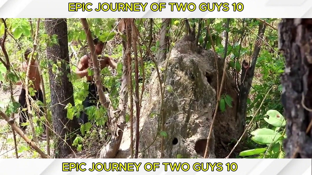 [EPIC JOURNEY OF TWO GUYS 10] Building an Epic Underground Shelter & Swim in Forest| Camping Amazing