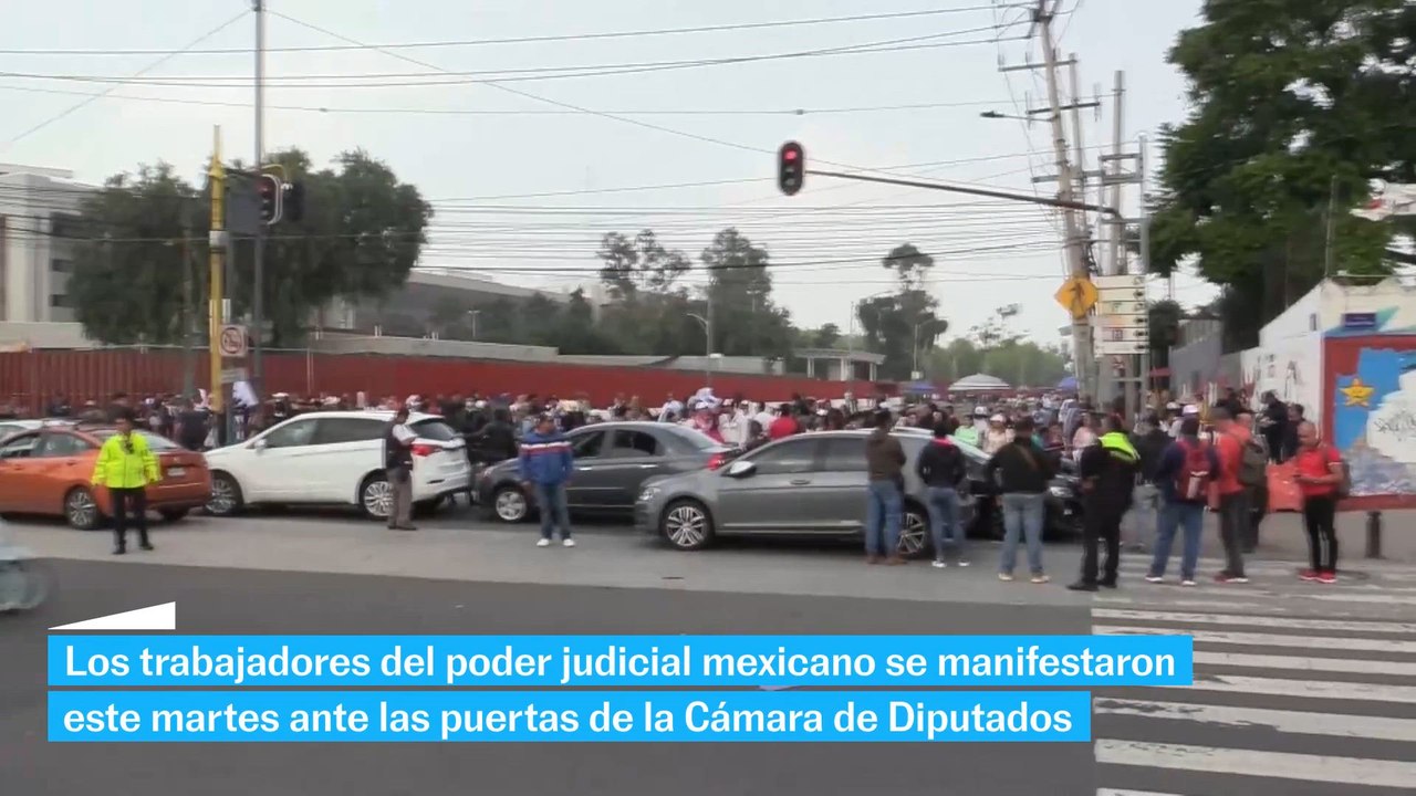 Jueces protestan frente Cámara de Diputados para impedir que voten la reforma judicial