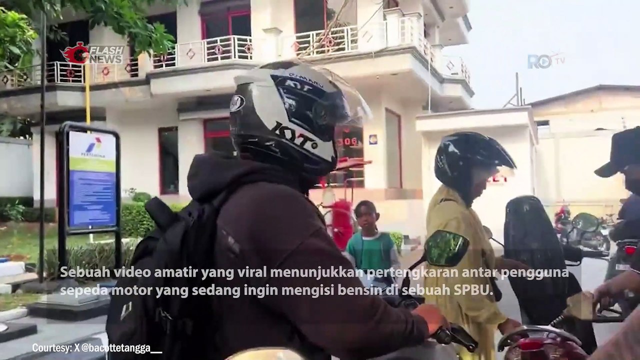 VIRAL! VIDEO ORANG SEROBOT ANTREAN DI POM BENSIN BERUJUNG PERTENGKARAN