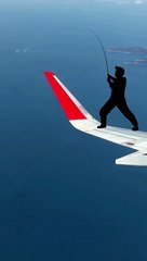 Fishing on an aeroplane I Do not copy on an aeroplane I video editing
