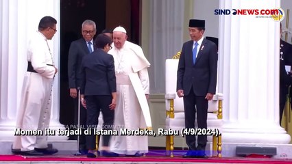 Momen Presiden Jokowi Kenalkan Prabowo ke Paus Fransiskus di Istana Negara