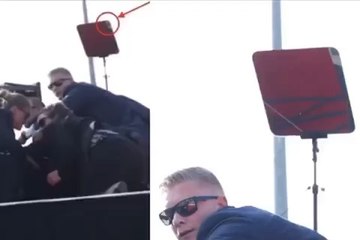 The teleprompter was 100% intact. The blurry “cracked teleprompter” image that went viral only showed a reflection which can be seen in the clearer images.