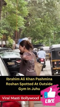 Ibrahim Ali Khan Pashmina Roshan Spotted At Outside Gym In Juhu Viral Masti Bollywood