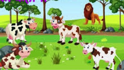 शेर और चार गाय की कहानी |The Lion and Four Cows Story | A Tale of Moral Lessons | Hindi Stories