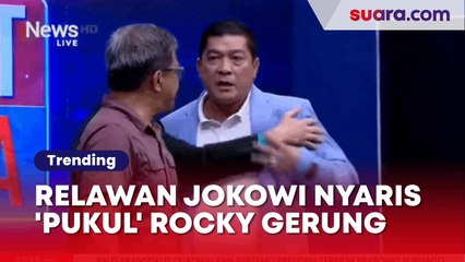 Debat Panas di TV Nasional, Relawan Jokowi Ngamuk Hingga Nyaris 'Pukul' Rocky Gerung
