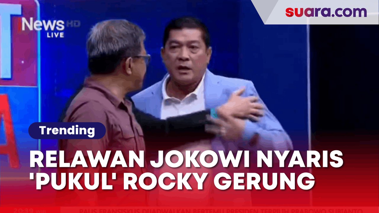 Debat Panas di TV Nasional, Relawan Jokowi Ngamuk Hingga Nyaris 'Pukul' Rocky Gerung