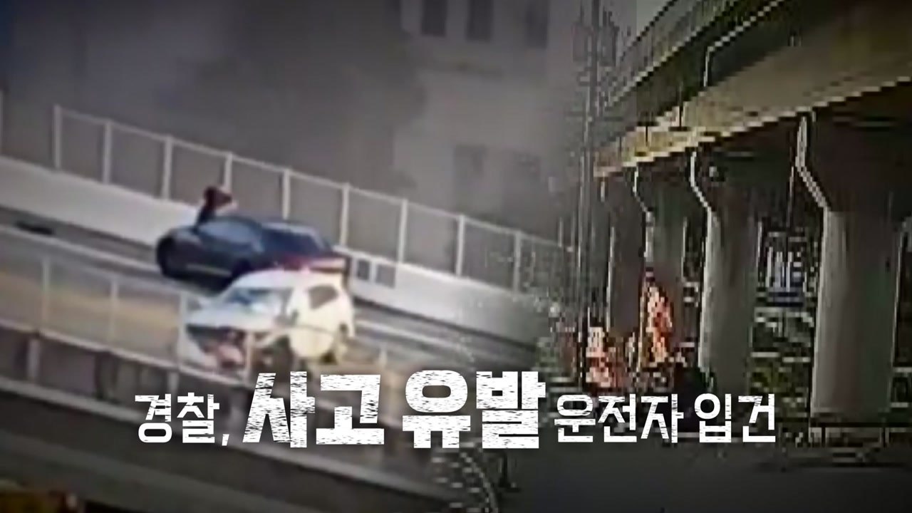 [영상] 추돌 차량 피하려다 다리 아래 추락...2명 숨져 / YTN