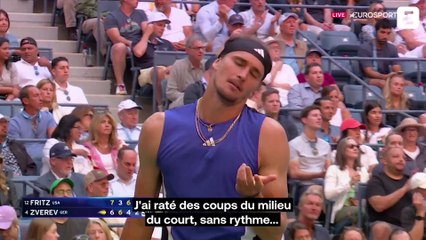 Zverev s'en veut tellement : "Le match qui me met le plus en colère depuis longtemps"