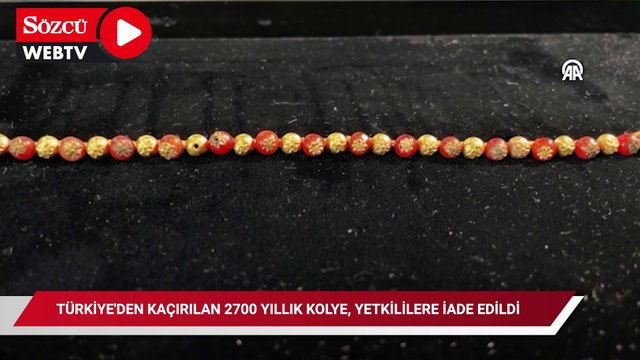ABD müzesinde sergilenen 2500 yıllık altın kolye Türk yetkililere iade edildi