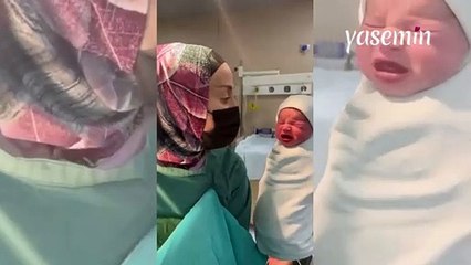 Azerbaycan'da yeni doğan bebek görenleri büyüledi! Kadın Doğum Uzmanı güzelliğine dayanamadı