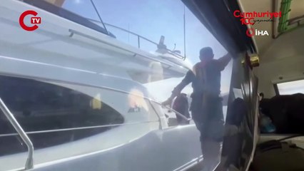 Marmaris'te milyon dolarlık yatla insan kaçakçılığı... Turist kimliğiyle kaçırırken yakalandılar!