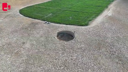 Konya'da 100 metre çapında yeni obruk oluştu