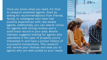 Moshe Vakneen Explains How to Choose the Right Real Estate Agent for Your Needs