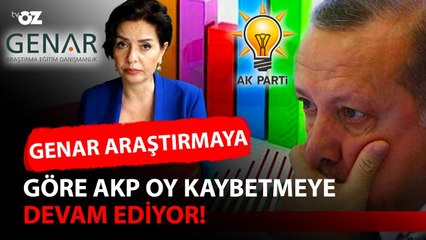 GENAR ARAŞTIRMAYA GÖRE AKP OY KAYBETMEYE DEVAM EDİYOR