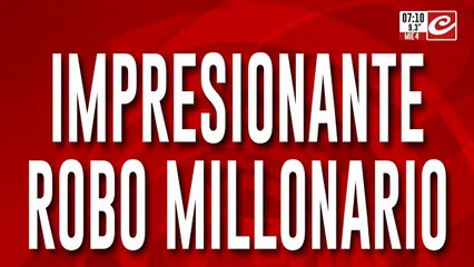 Millonario robo queda registrado en las cámaras de seguridad