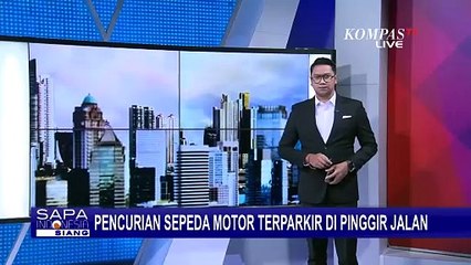 Download Video: Aksi Pencurian Sepeda Motor Terparkir di Pinggir Jalan di Jakarta Barat Terekam CCTV