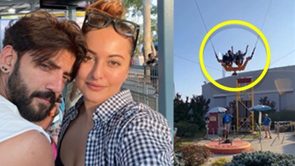 Sonakshi Sinha Zaheer Iqbal Slingshot Ride In New York Video Viral, Public Shocking Reaction