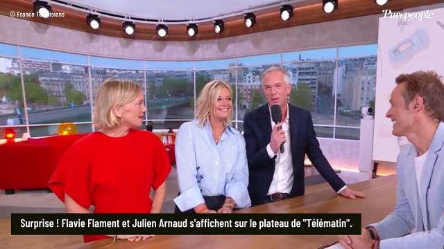 Surprise, Flavie Flament et Julien Arnaud dans Télématin plus tôt que prévu ! L'animatrice découvre son nouveau mari