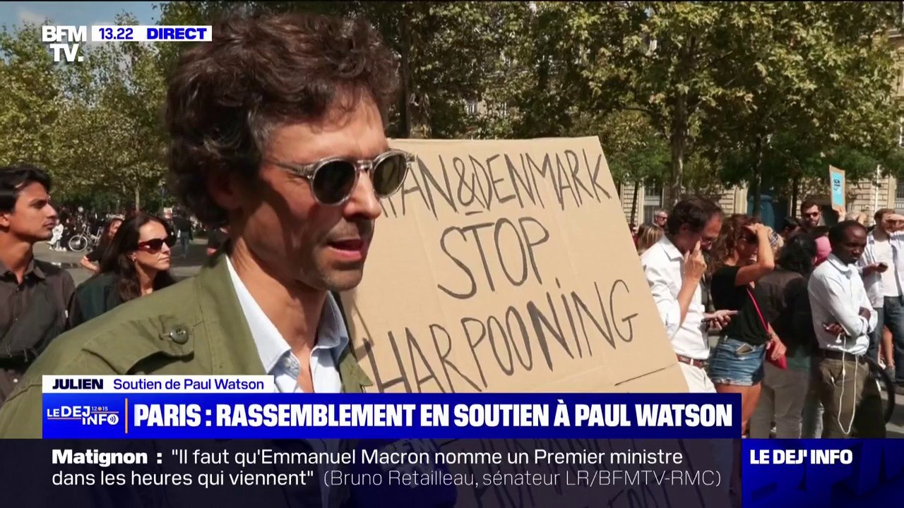 "Nous sommes tous là pour faire pression sur le gouvernement danois": un rassemblement organisé à Paris en soutien à Paul Watson
