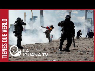 Imágenes fuertes: En Colombia siguen las protestas contra el paranarcogobierno de Duque