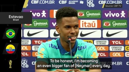 New Brazil star Estevao inspired by Neymar