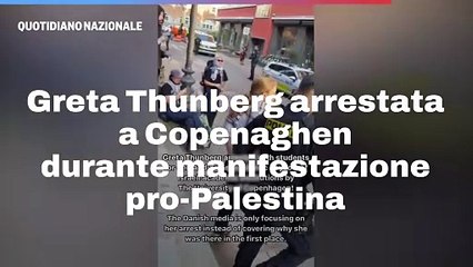 Greta Thunberg arrestata a Copenaghen durante manifestazione pro-Palestina