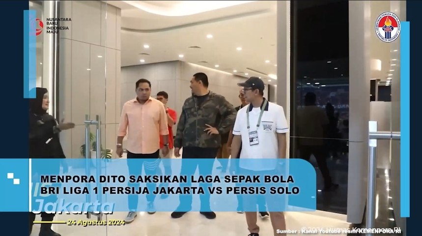 Menpora Dito Saksikan Saksikan Laga Persija Jakarta vs Persis Solo