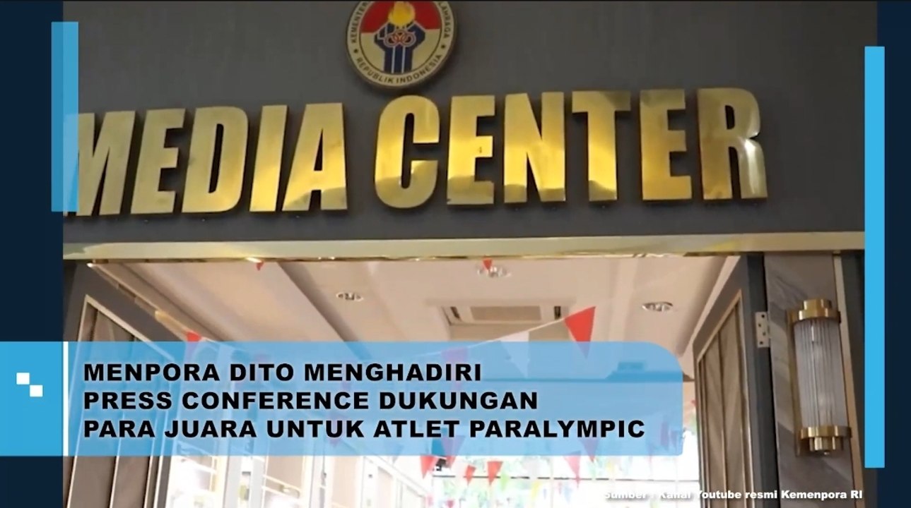 Menpora Dito Hadiri Press Conference Dukungan Para Juara untuk Atlet Paralympic