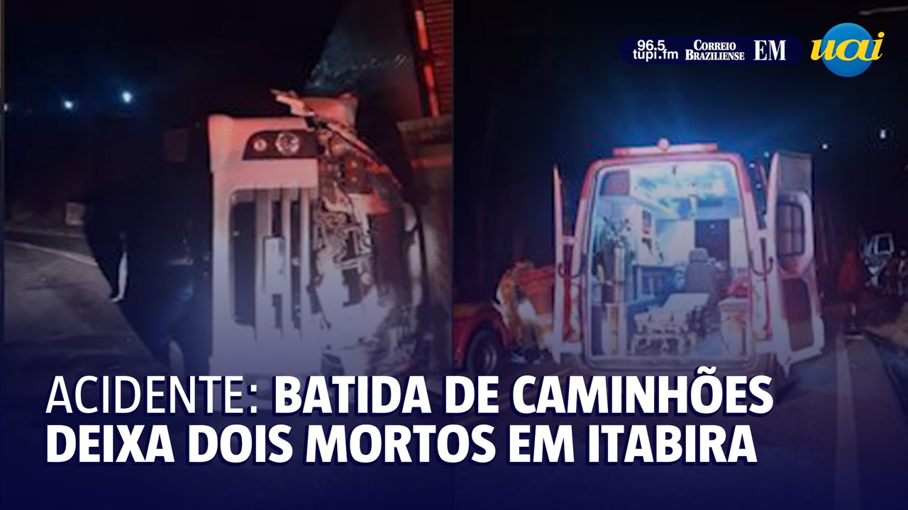 Acidente entre caminhões deixa dois mortos na estrada Itabira/Nova Era