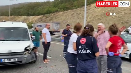 Samsun'da 7 araçlı zincirleme kaza: 1'i ağır 6 yaralı