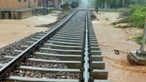 jodhpur news rain video Railway track washed away in rain