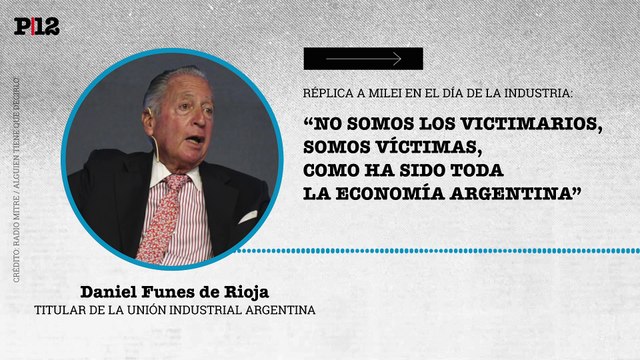 Funes de Rioja le contestó a Milei por sus dichos en el Día de la Industria: “no somos los victimarios, somos víctimas, como ha sido toda la economía argentina”