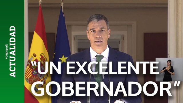 Sánchez reivindica la figura de Escrivá y asegura que será un excelente gobernador