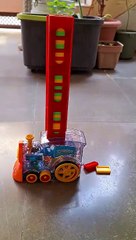 Domino Train Toy with Domino Blocks Set for Kids Educational Game Play Set with Light Sound Stacking