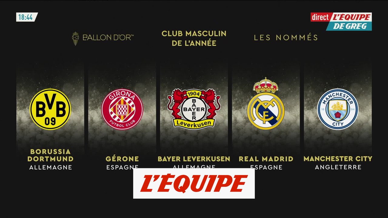 Les nommés au Trophée du meilleur club masculin de l'année - Foot - Ballon d'Or 2024