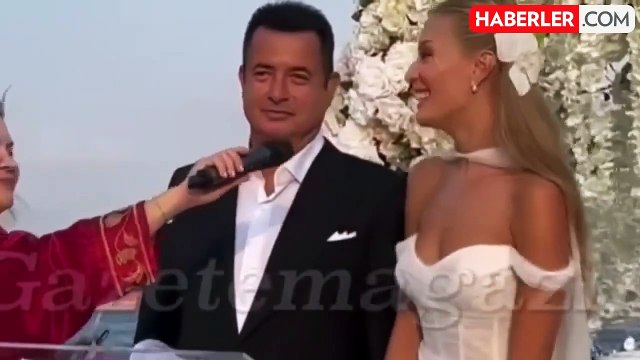 Acun Ilıcalı ve Ayça Çağla Altunkaya evlendi! İşte düğünden ilk kareler