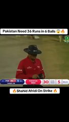 Shahid Afridi k 6 ball par 36 Rans ##viralvideo
