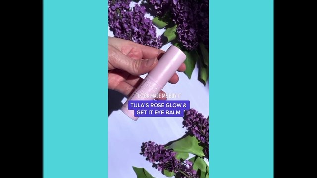 TULA Skin Care Eye Balm Rose Glow - Dark Circle Treatment, Instantly Hydrate and Brighten Undereye Area, Portable and Perfect to Use On-the-go, 0.35 oz.