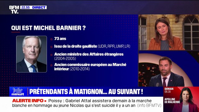 Hypothèse Michel Barnier à Matignon: Julien Odoul (RN) tacle le Joe Biden français (...) avec une ribambelle de gaffes et de revirements