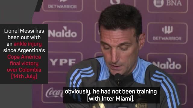 Scaloni hoping to have Messi back for next Argentina squad