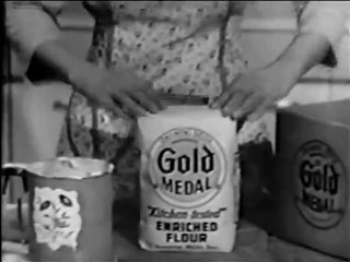 1951 Gold Medal flour TV commercial (heart warming Americana)