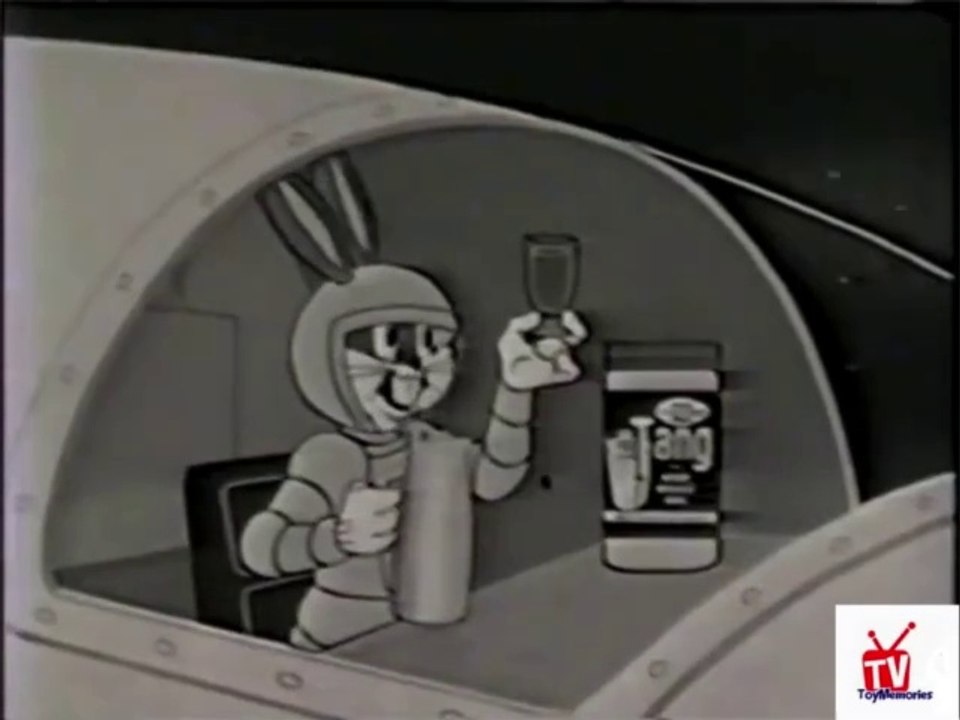 1960s BUGS BUNNY in outer space TANG TV commercial