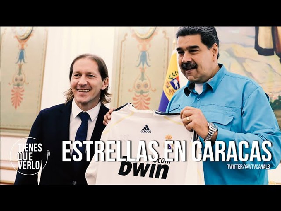 Así llegaron David Trezeguet y Míchel Salgado a Miraflores para reunirse con Maduro