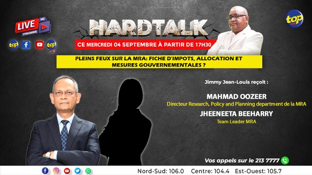 Hardtalk Jimmy Jean-Louis accueille Mahmad Oozeer.